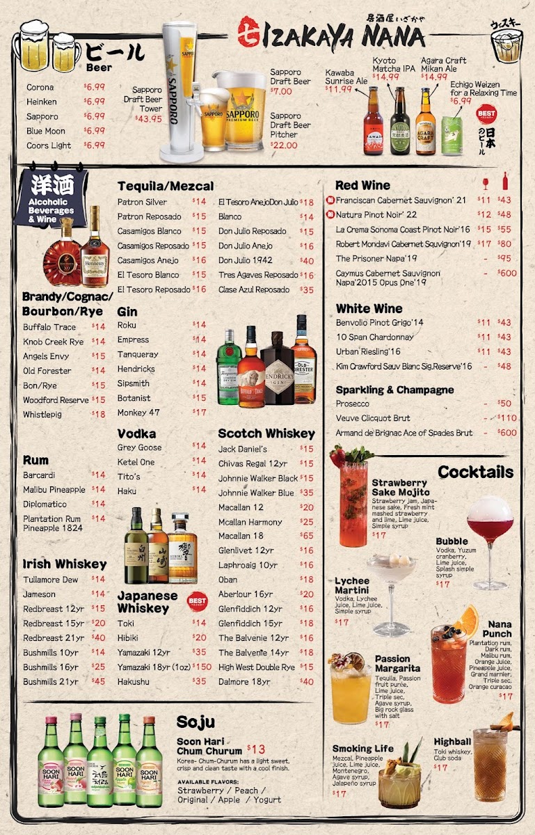 Izakaya Nana Menu - Image 2
