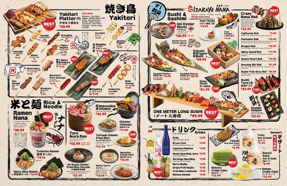 Izakaya Nana Menu - Image 3